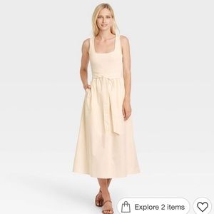 NWT cream who what wear dress